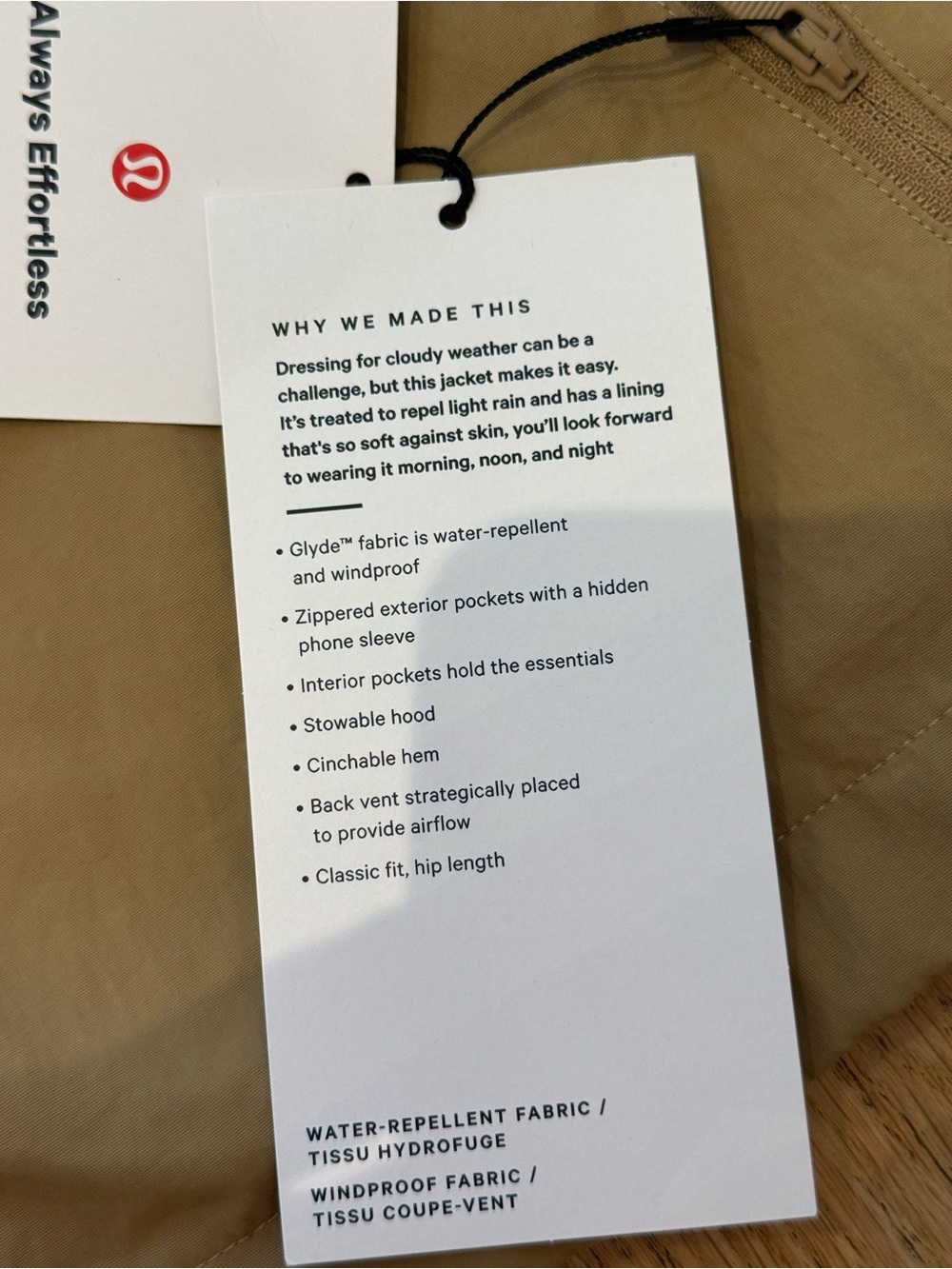 Lululemon Always Effortless Jacket 14 Rare Discontinued Colour Plus Size Hood - Picture 4 of 6